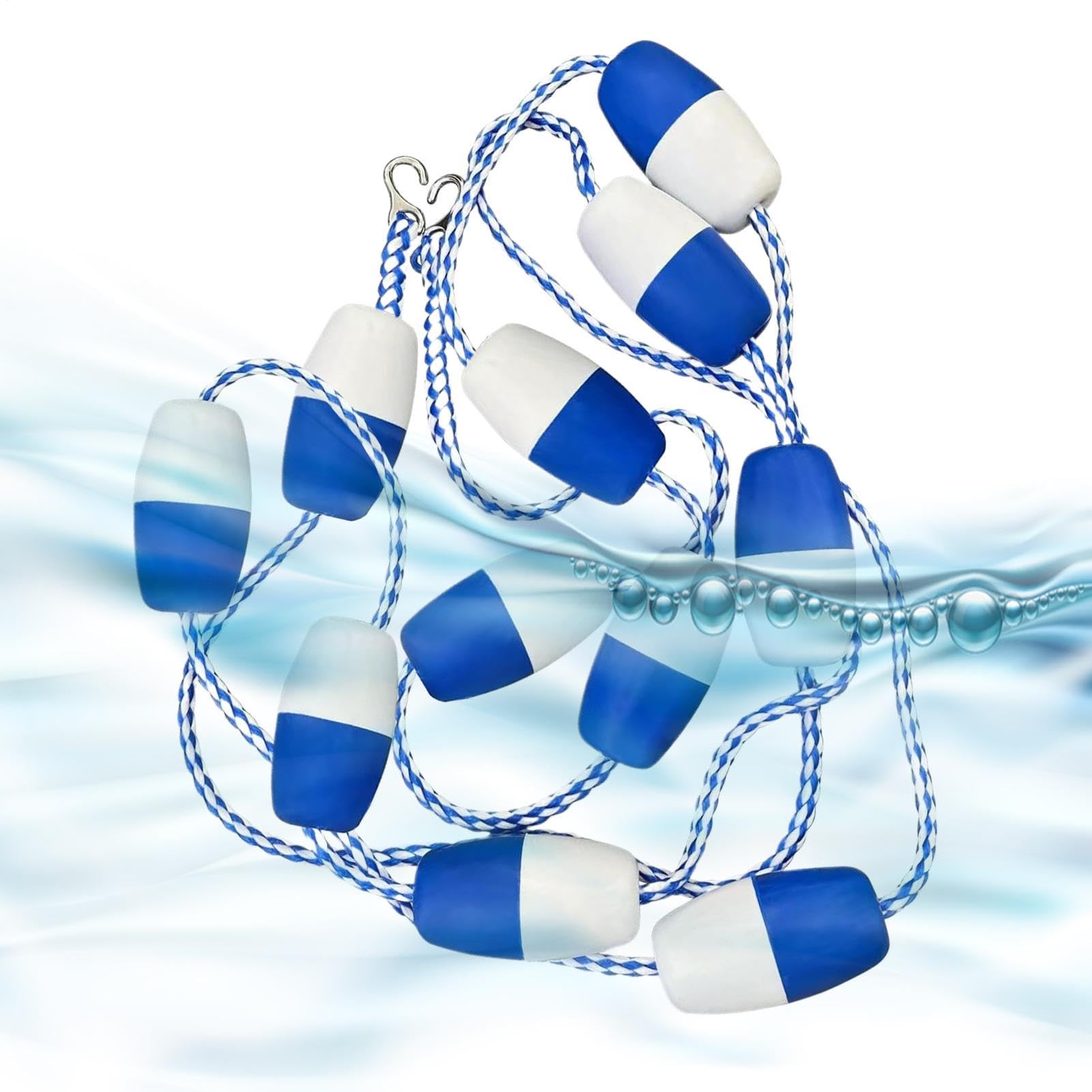 Corde de sécurité pour piscine, haute visibilité et résistante aux intempéries | Kit de corde et flotteur pour piscine, pour pratiques, compétitions, courses, sports nautiques et entraînement