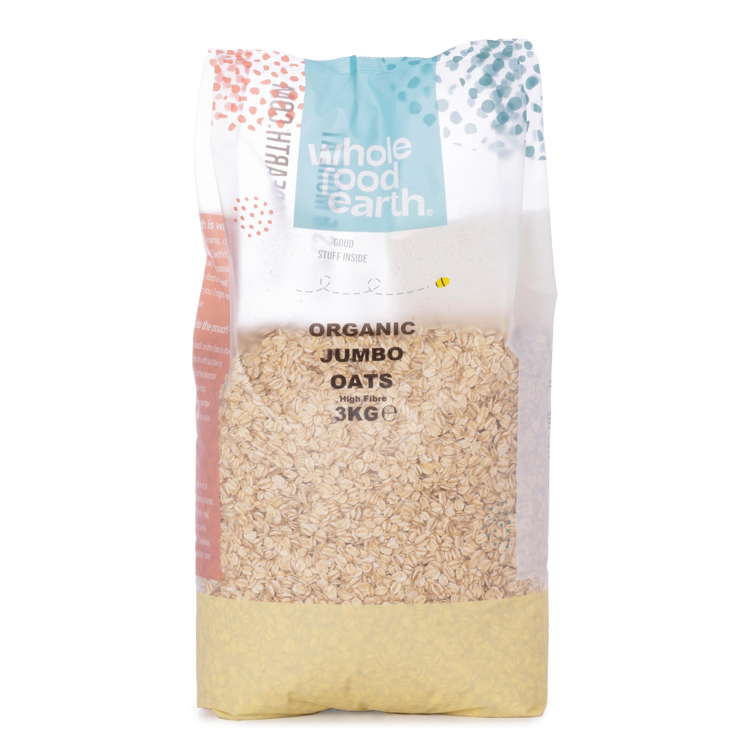 Organic Jumbo Oats – 3 kg | Vegan | GMO Free | High Fibre | Certified Organic