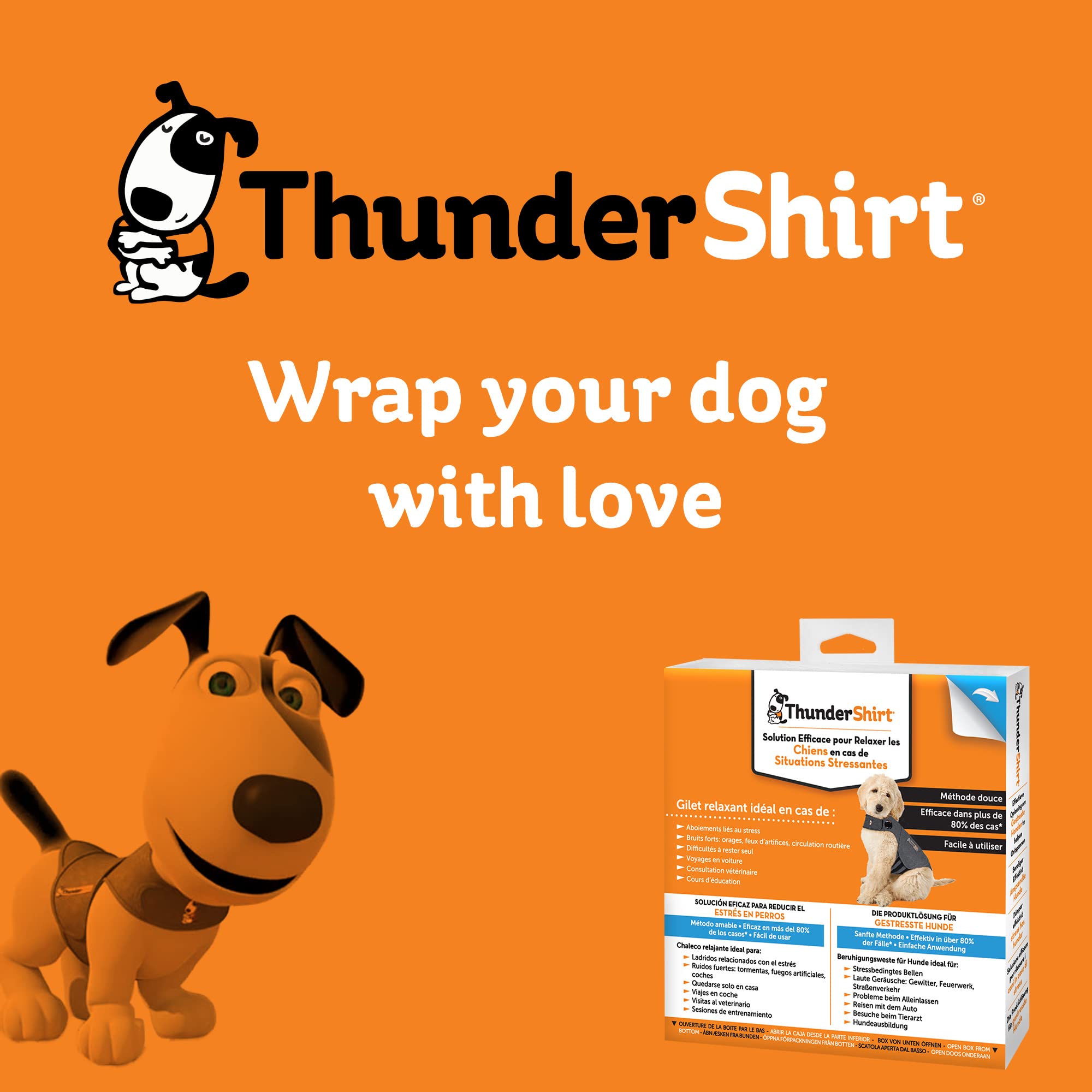 Petlife Thundershirt Hundemantel, Größe S, grau