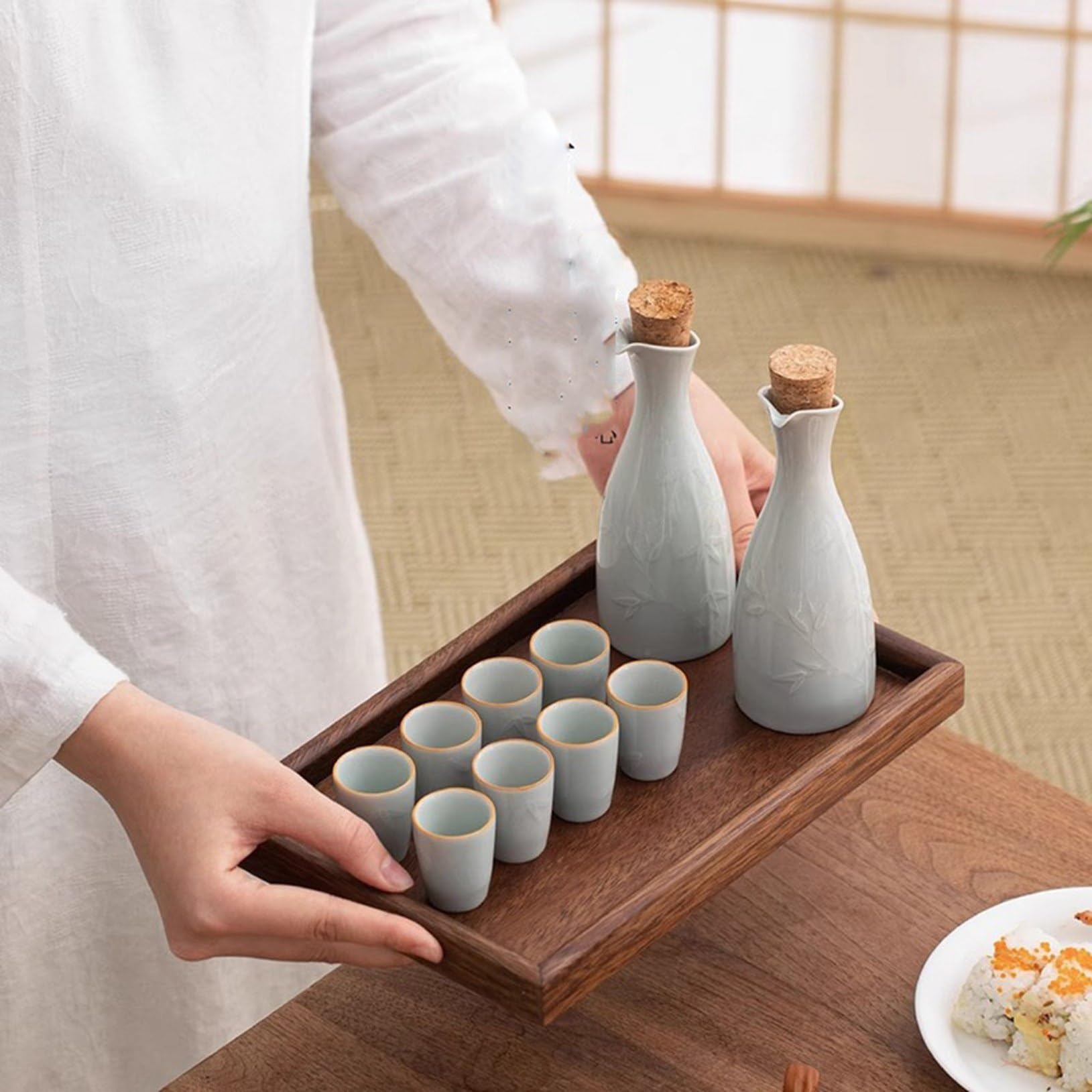 Amazon.co.jp: 酒器 セット 徳利 おちょこ ぐい呑み 竹 清酒 日本酒