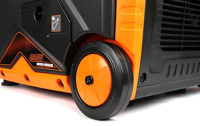Generador portátil inverter WEN 56450i Super Quiet de 4500 W listo para RV con apagado automático de combustible miniatura 10