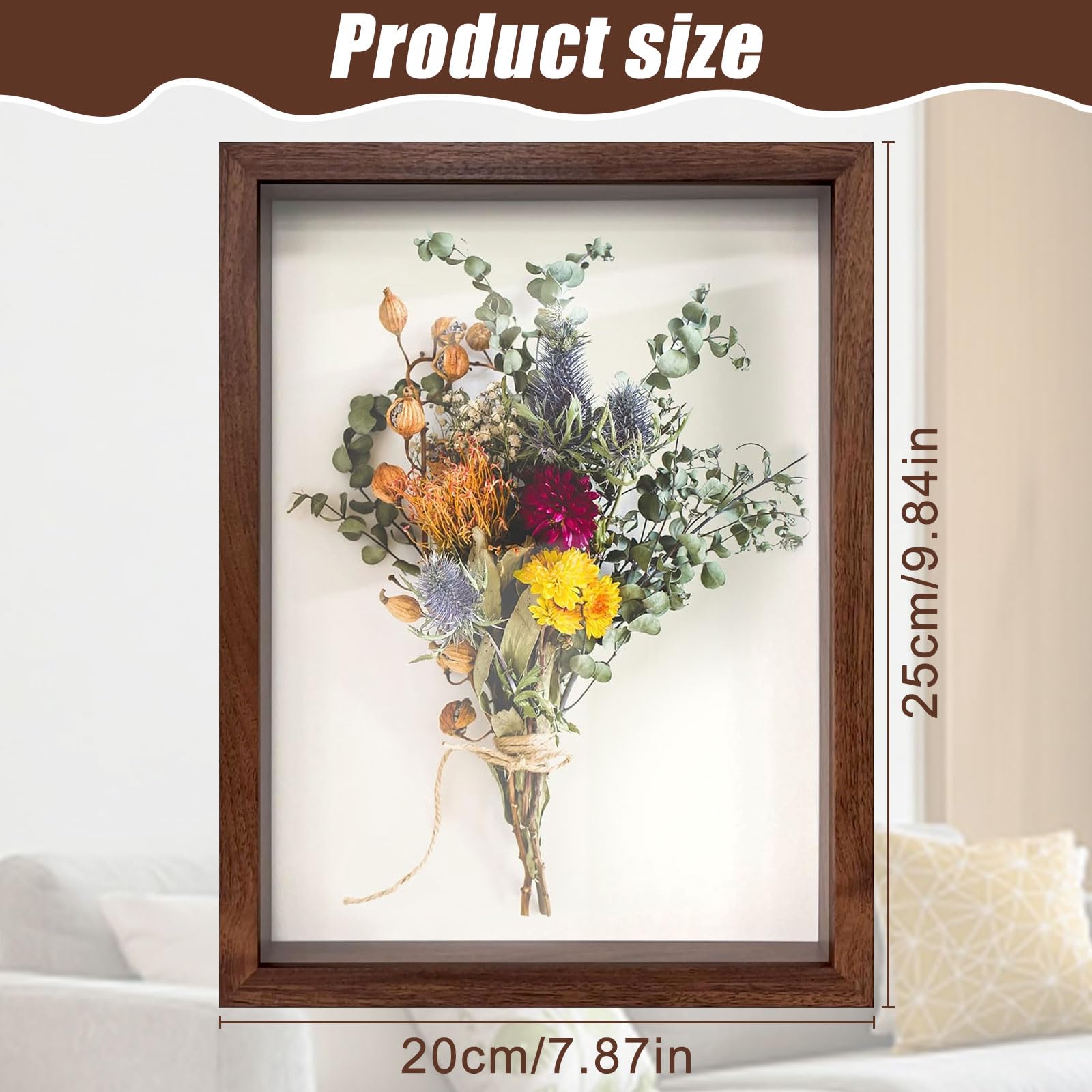 Cadre Photo 3D Profond En Bois Gris 20x20 Cm – Vitrine Élégante Pour Médailles, Fleurs Séchées, Souvenirs & Diamond Painting Cadre Photo 3D Profond En Bois Gris 20x20 Cm – Vitrine Élégante Pour Médailles, Fleurs Séchées, Souvenirs & Diamond Painting