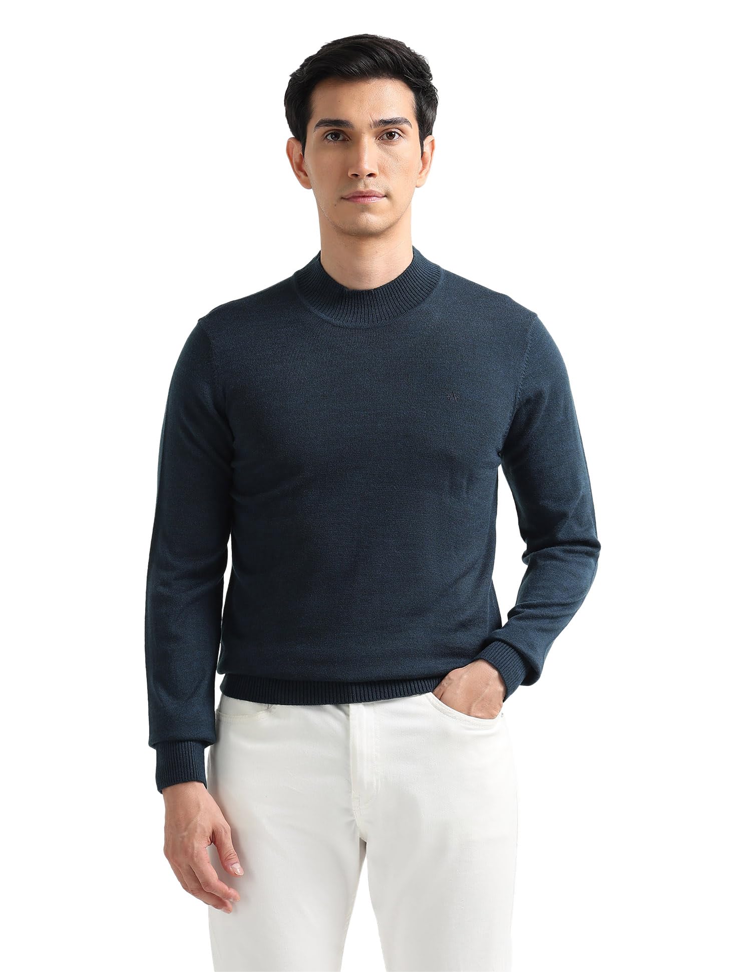 arrow sports Arrow Sport Men's Heathered Patterned Knit Regular Fit Sweater-picture-32
