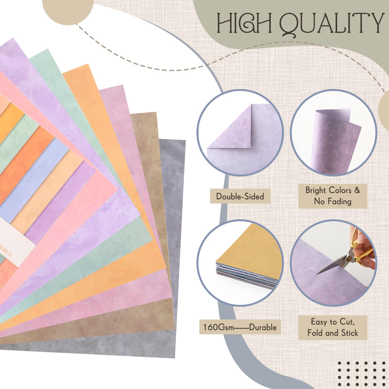 72 hojas de papel para álbumes de recortes, 12 x 12 pulgadas, doble cara, romántico, verano, bohemio, papel decorativo, cartulina, suministros de diario de basura para bricolaje, álbum de