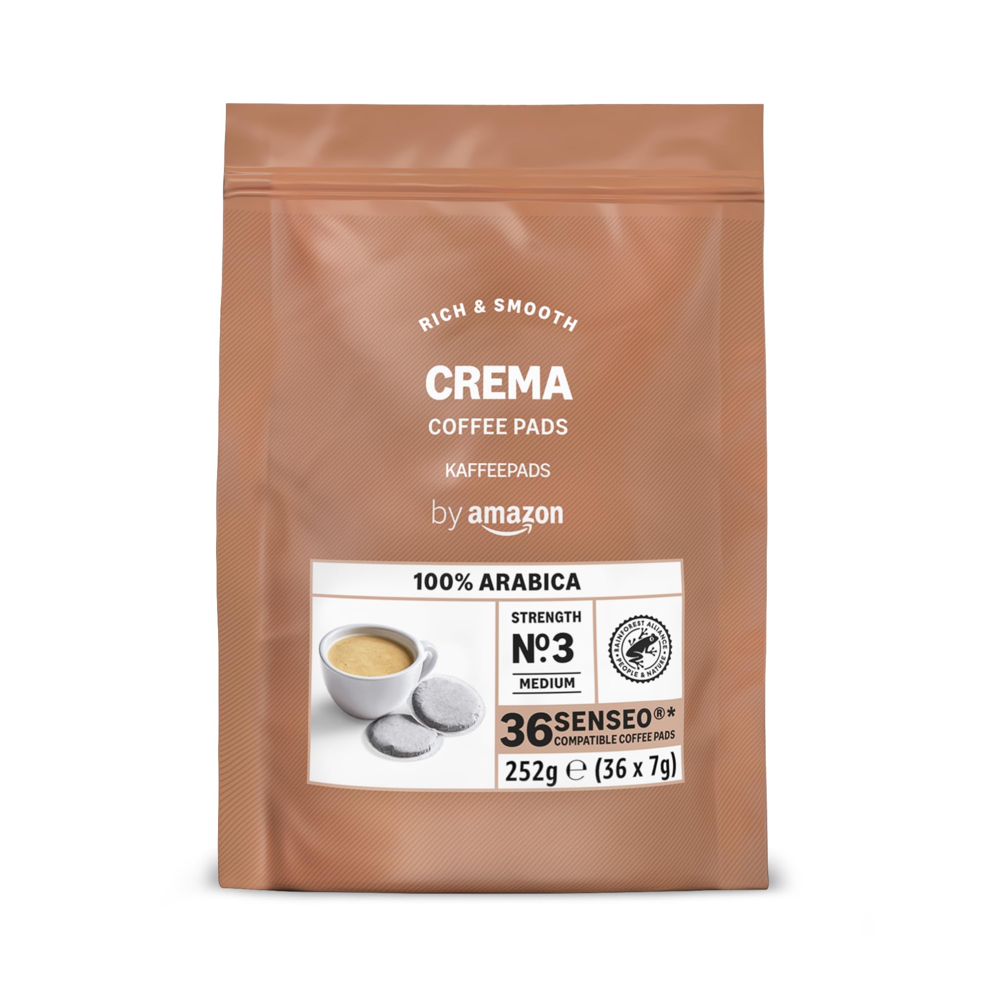 Monodosis de Café Crema 100% Arábica Senseo 36 Unidades Rainforest Alliance
