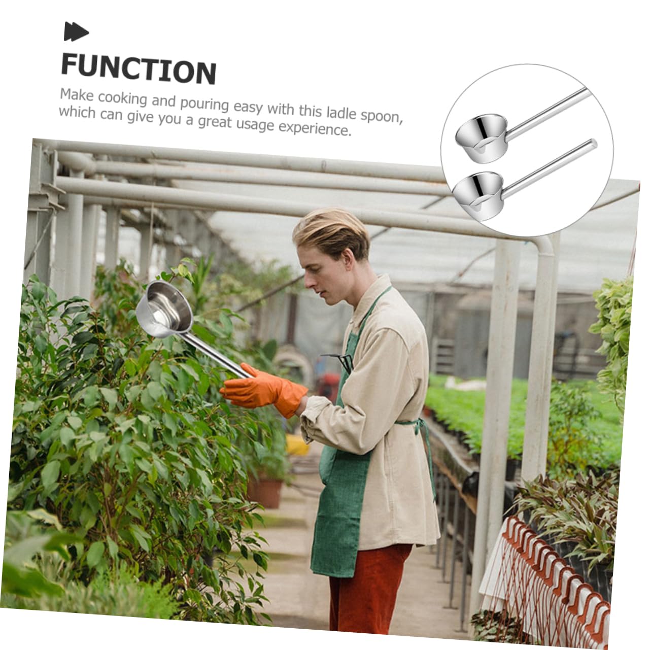 Cabilock 2pièces Louche Acier Inoxydable Avec Long Manche Pour Cuisine Et Jardin Dipper Pour Soupe Et Arrosage