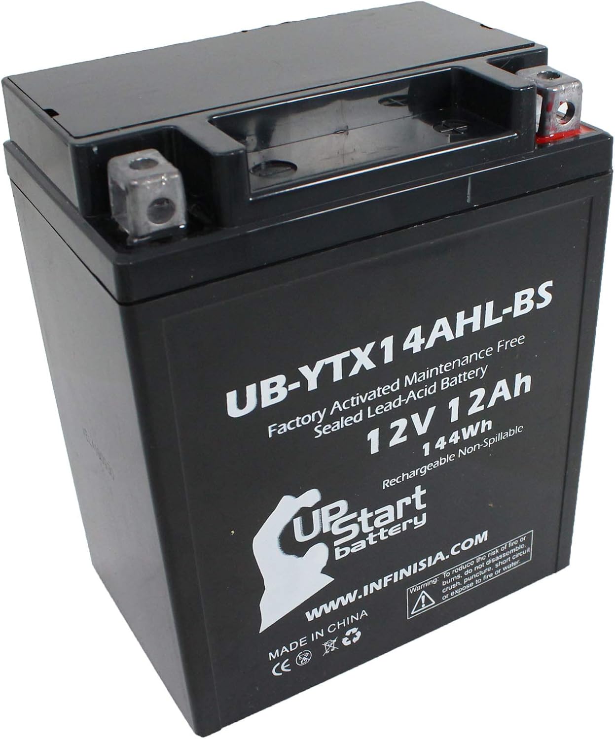 UBYTX14AHLBS Battery Replacement for 2013 Kawasaki KL650A, E, KLR