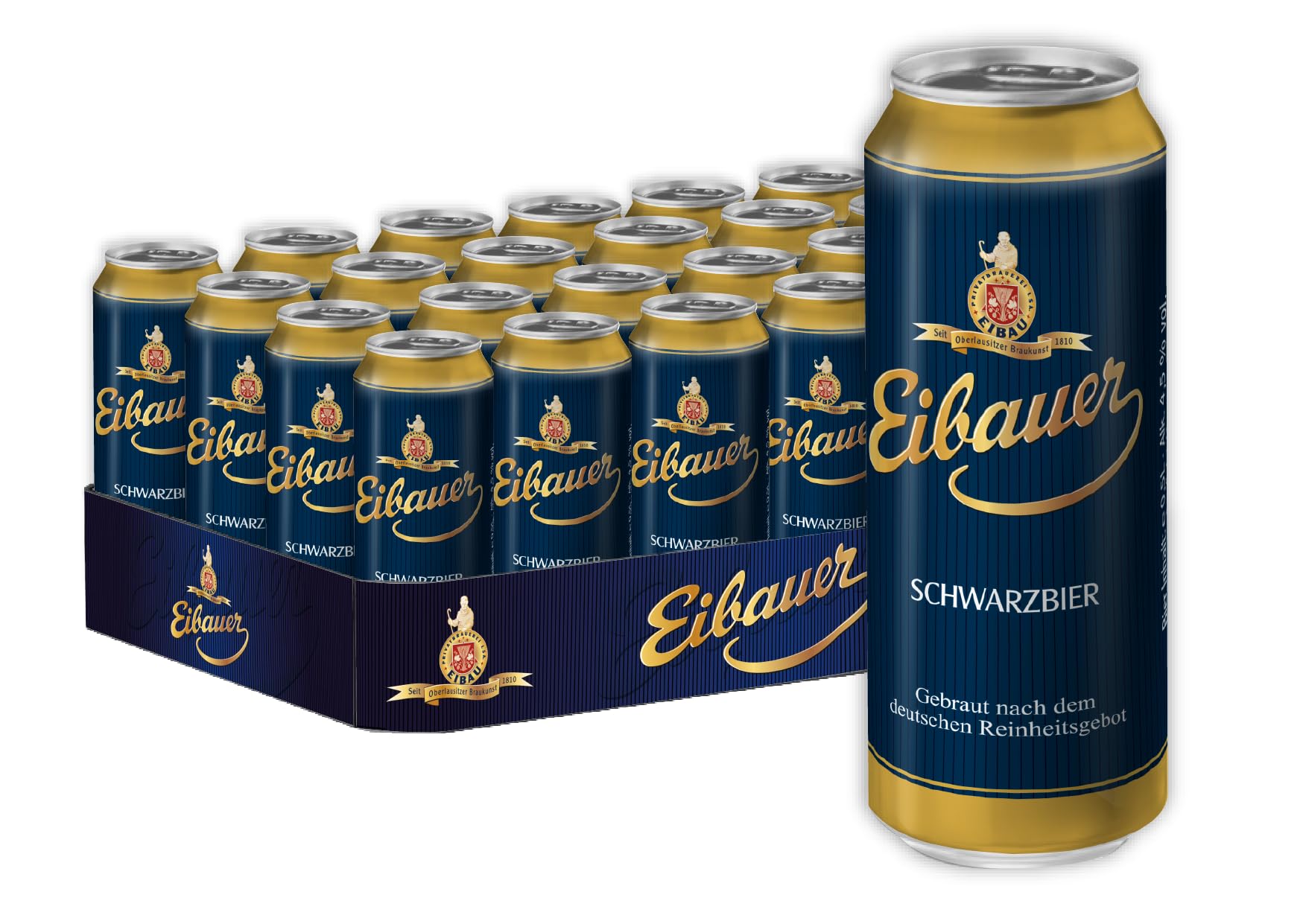 Eibauer Schwarzbier 4,5% Dosenbier 0,5 l - 24 Dosen