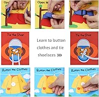 Vista 3 de beiens My Quiet Books - Soft Activity Books for Babies, Toddler Learning Sensory Story Book, Life Skill Education & Identify 3D Cloth Books for