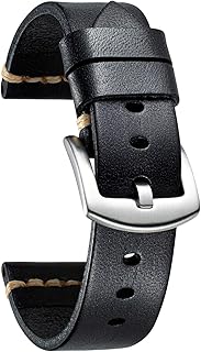Cinturino per Orologio in Pelle Uomo 18mm 20mm 22mm 24mm 26mm Cinturino Orologio in Pelle Donna Nero Blu Rosso Marrone Verde Grigio Cinturini di Ricambio per Orologio con Fibbia in Acciaio