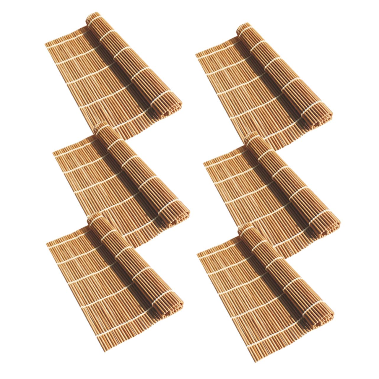 COLLBATH 6pcs Sushi Tool Set Sushi Tools Sushi Rolling Mat Sushi Making Tool Sushi Making Supplies Sushi Rolling Pad Sushi Making Supply Sushi Gadget Sushi Roller Sushi Curtain