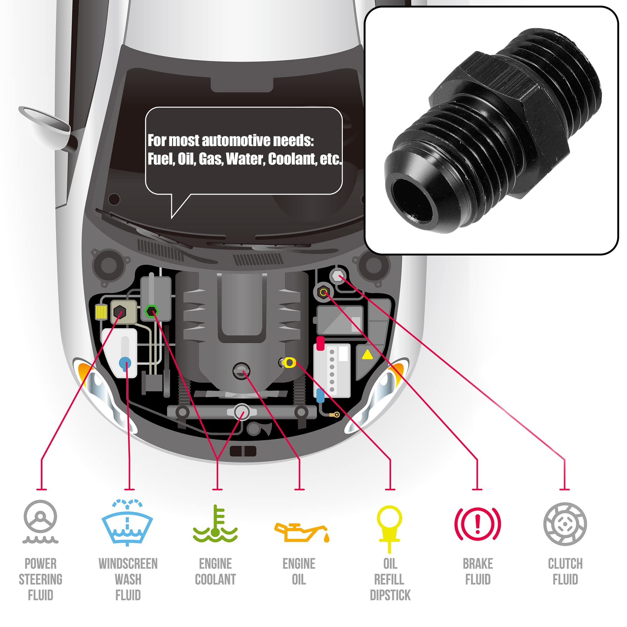 Adaptador De Conexión T De 6an Macho Tubo De Rígido... | Envío Gratis