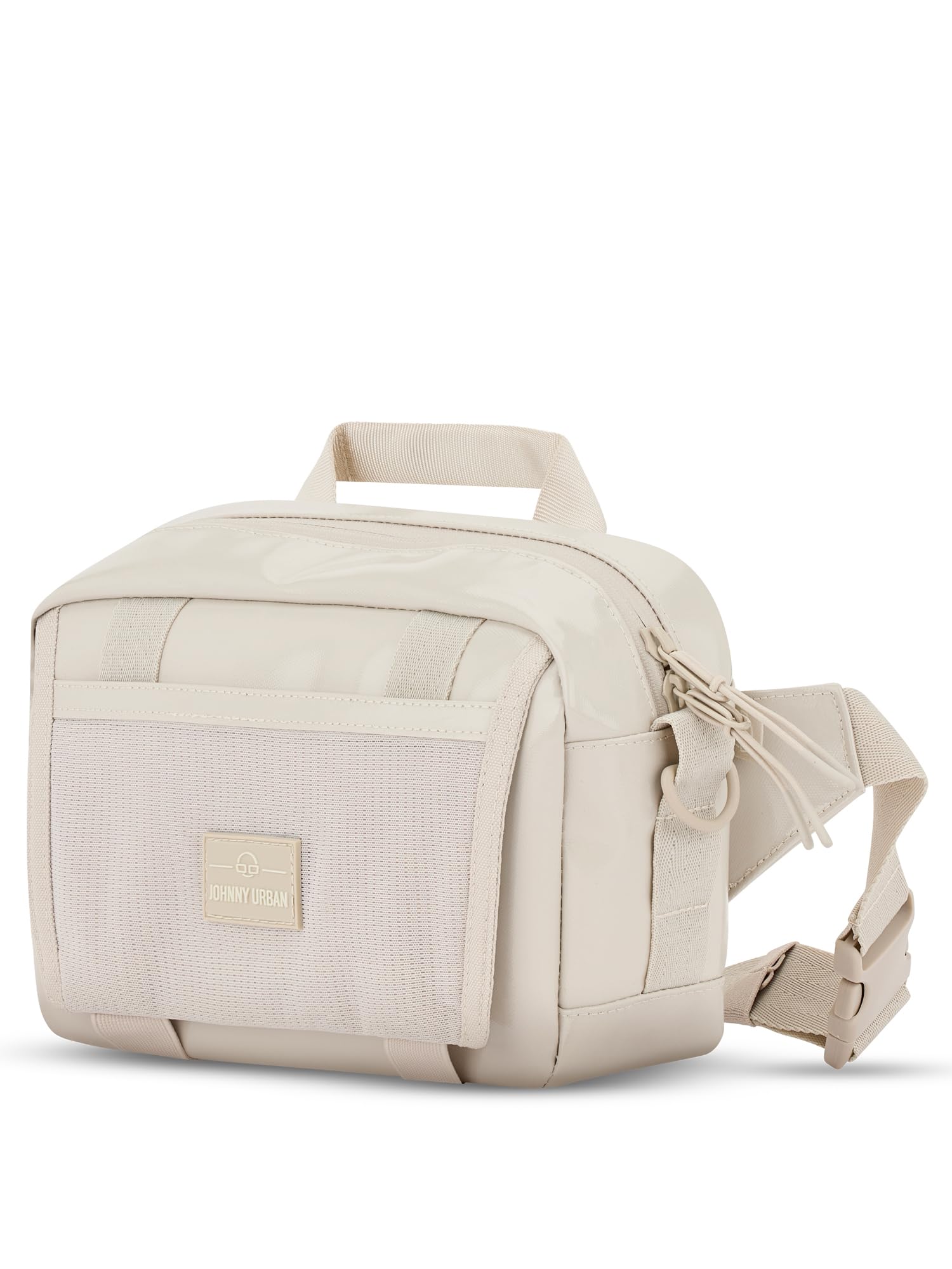 Johnny Urban Borsa da Manubrio Bici Donna Uomo Beige - Nelson - 2 in 1 Borsa da Bici e Borsa a Tracolla - 4 Litri - Borsetta per Manubrio Anteriore - Idrorepellente