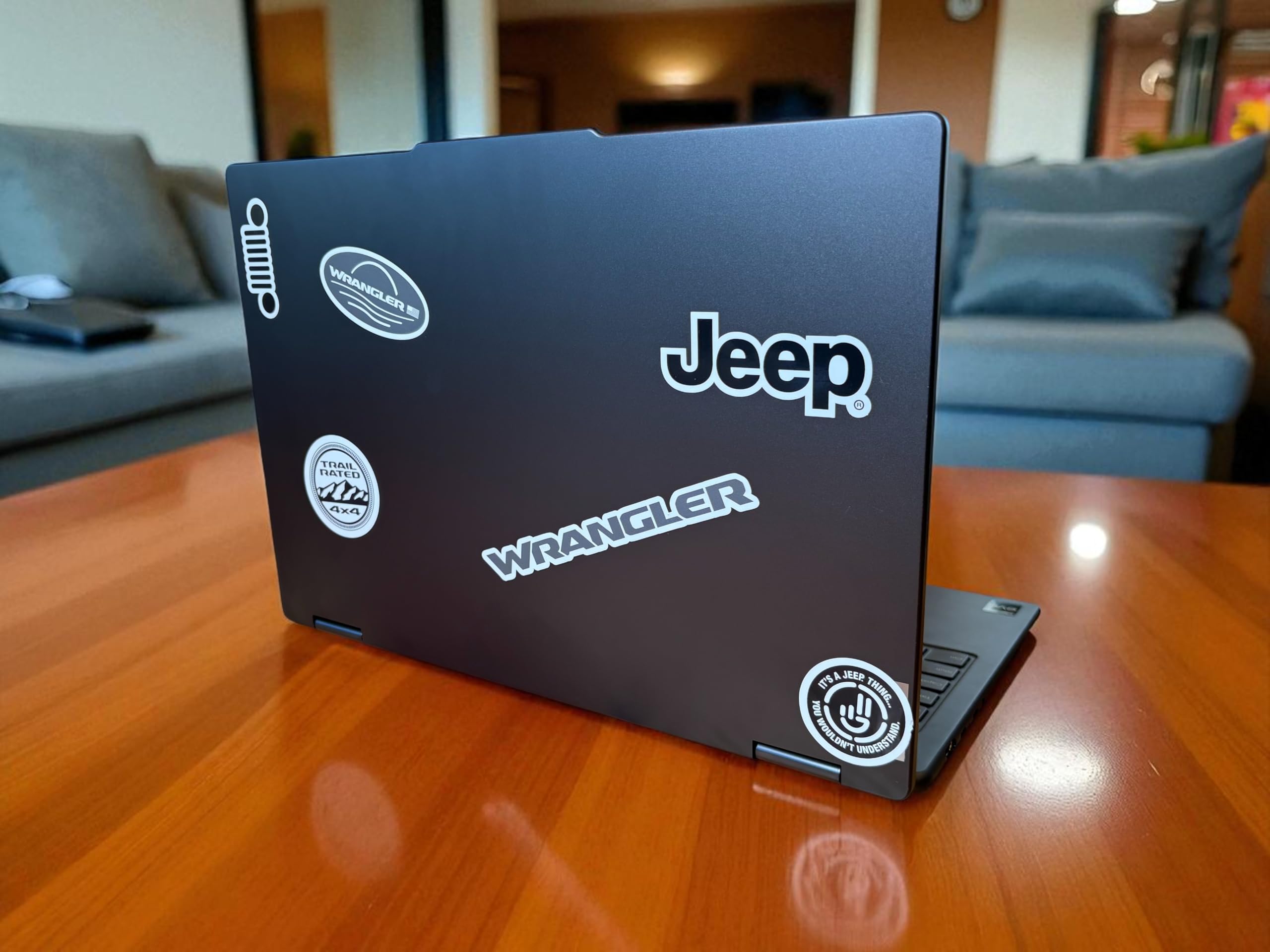 Jeep Wrangler - Foglio di 12 adesivi in vinile resistente, 15,2 x 20,3 cm, resistente alle intemperie, resistente ai raggi UV, facile da staccare, grafica fuoristrada