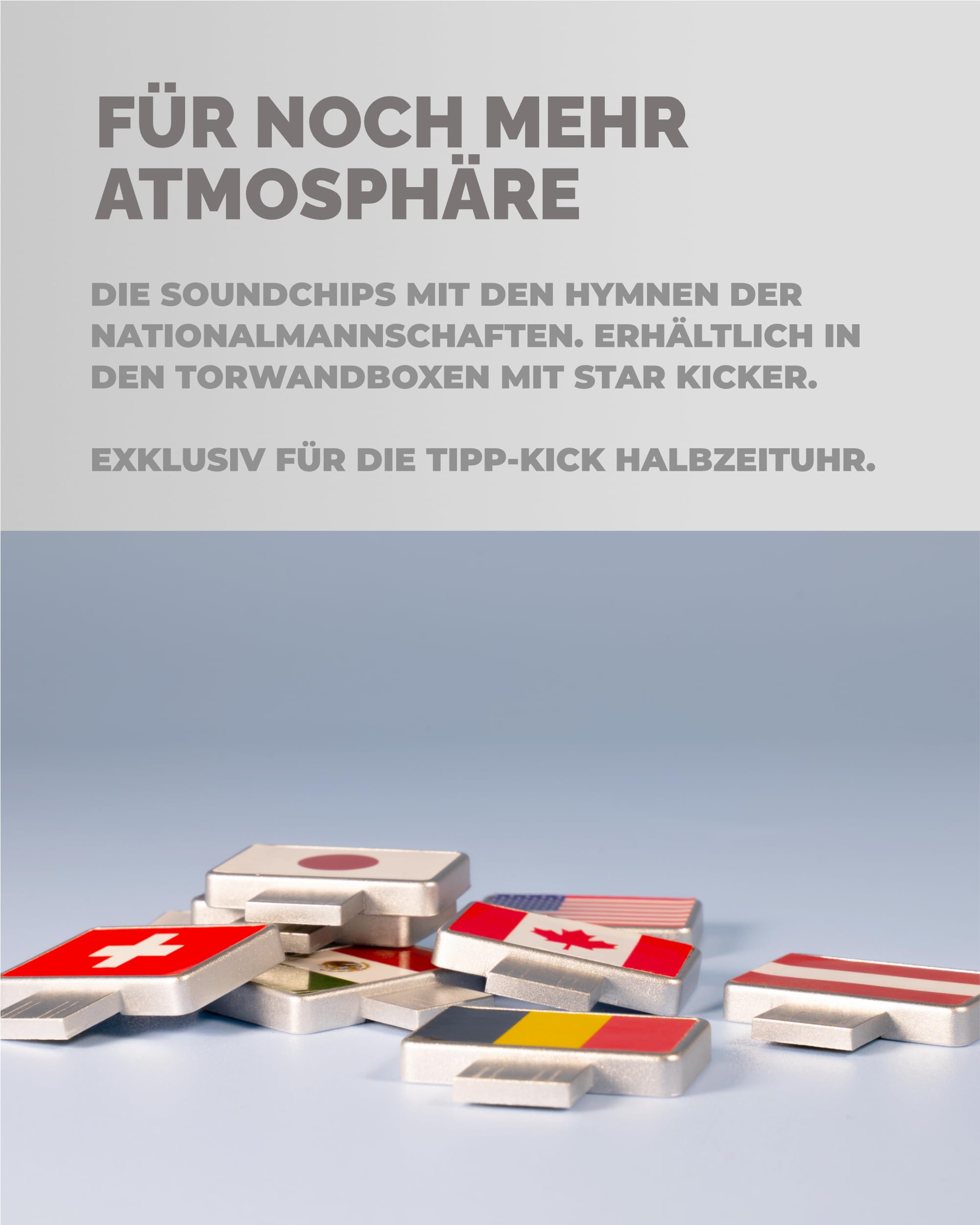 TIPP-KICK Halbzeituhr mit Toranzeige & Soundfunktion grau - Anzeigetafel für Fußball-Spiel, Original Zubehör