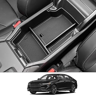 CDEFG 2023 Accord Center Console Accessory Organizer for 2023 Accord Sport EX-L Sport-L Touring LX EX Console Armrest Tray Storage Box Insert Tray 2023 Accord Hybrid Interior Accessories (Black)
