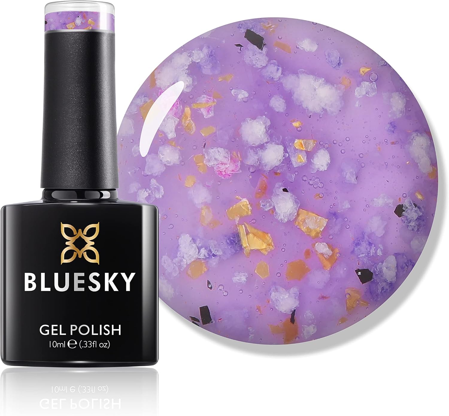 BLUESKY Gel Nail Polish, Flower Gel, Wisteria Whisper, BFL04, Purple