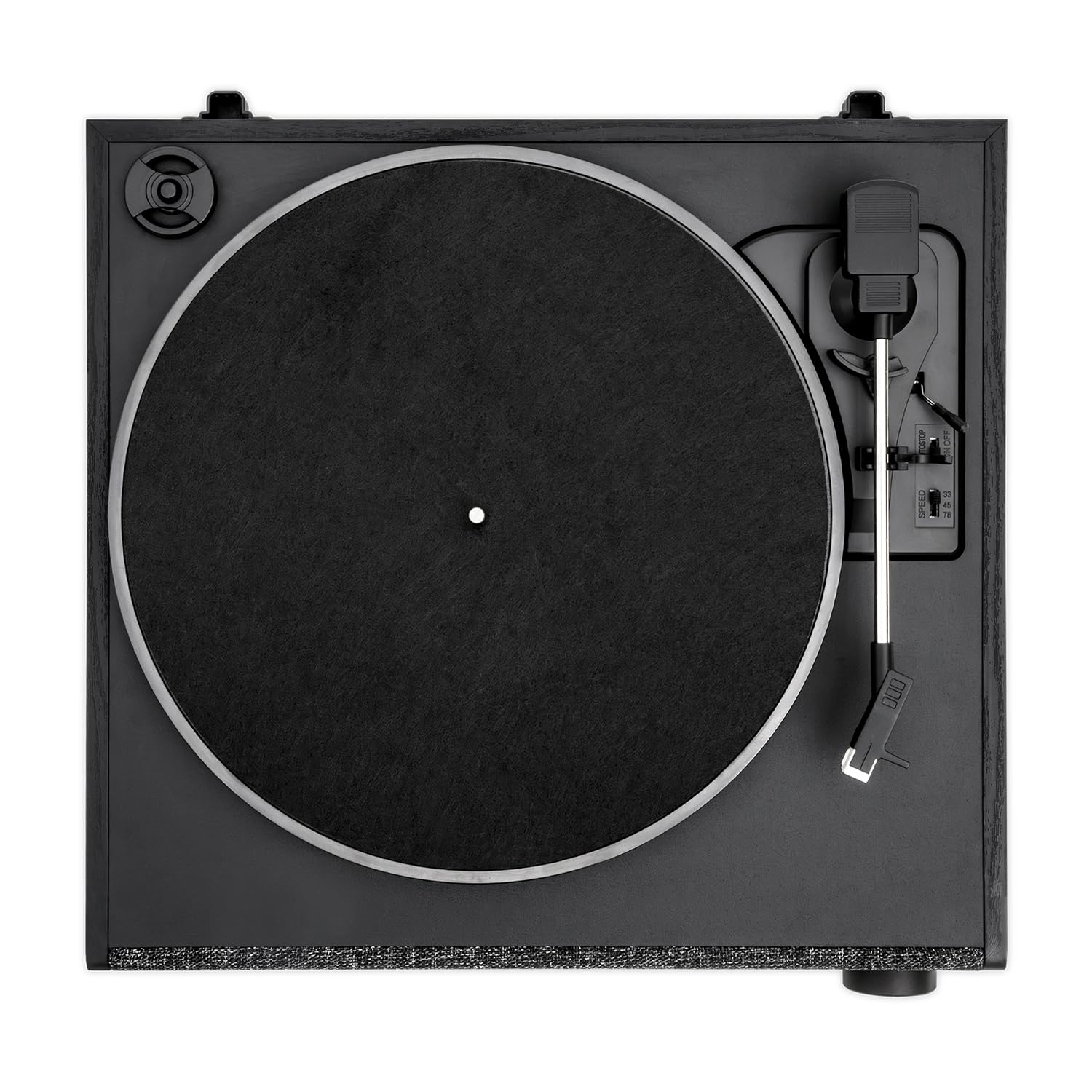 Victrola Eastwood LP – Giradischi Bluetooth a 3 velocità con testina MM Audio Technica AT-3600L, uscita Bluetooth Vinyl Stream, altoparlante flottante anti-salto, uscita RCA e jack da 3,5 mm (Nero)