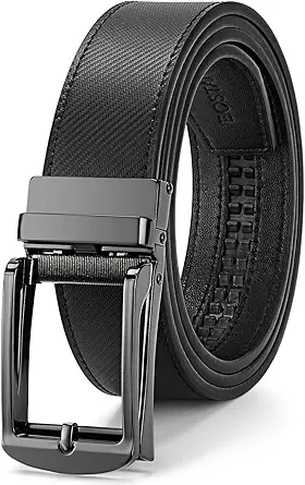 BOSTANTEN Belt Men Leather Reversible Belts for Men 1 3/8" for Casual Golf Dress Pants, Two-in-One Belt Gift