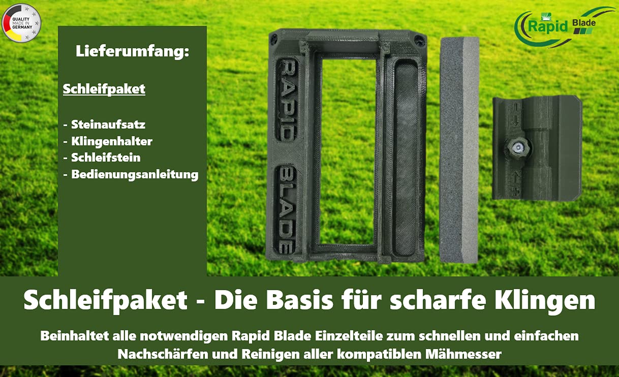 Rapid Blade - Schleifvorrichtung Mähroboter Mähmesser Mähklingen (Schleifpaket)
