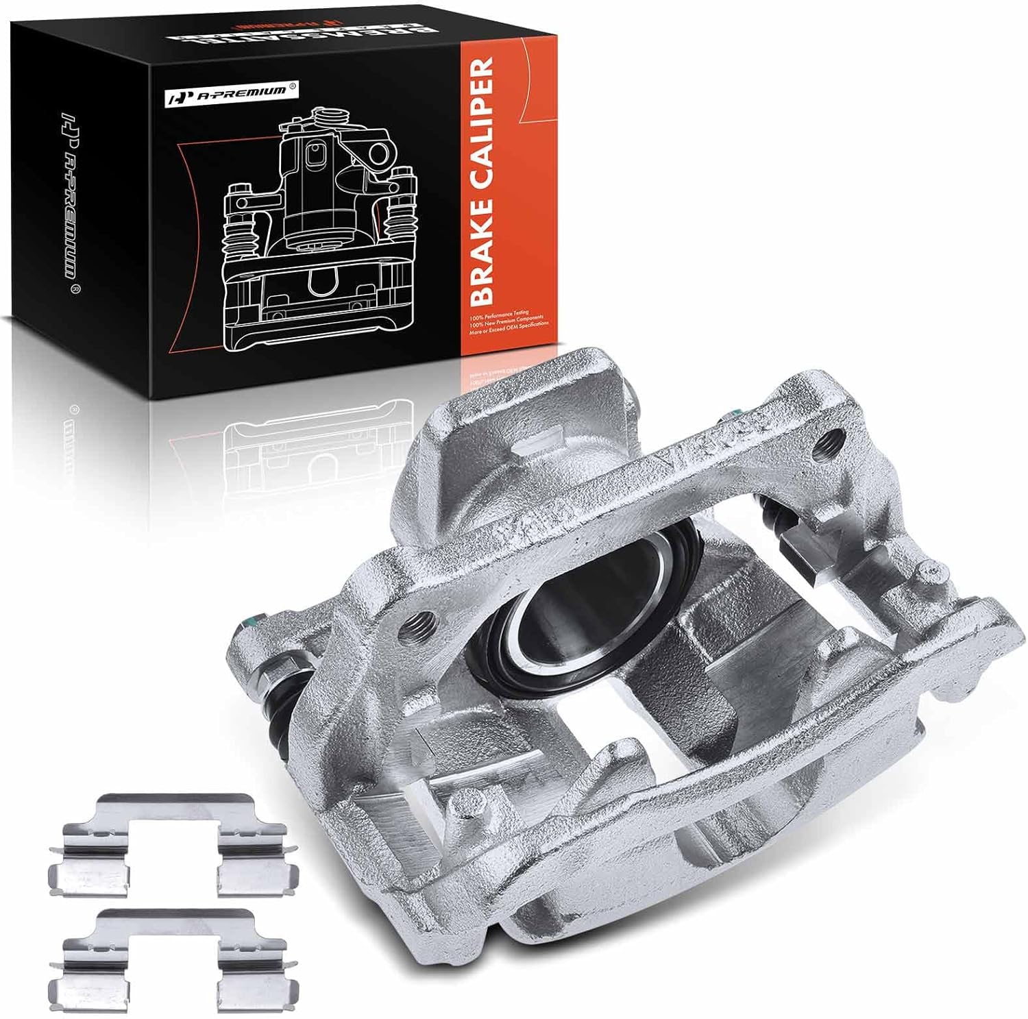 A-Premium Disc Brake Caliper Assembly with Bracket Compatible with Select Mini Models - Cooper 2007 2008 2009 2010 2011 2012 2013 2014 2015, L4 1.6L - Front Right Passenger Side