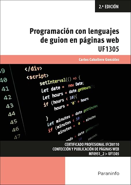 Portada de Uf1305: Programación con Lenguajes de Guion en Páginas Web