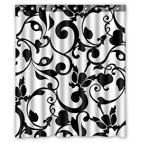 Damask Shower Curtains Amazon Com