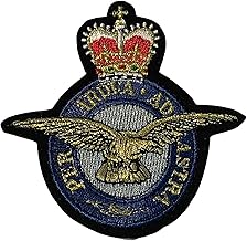 RAF Royal Air Force Insignia Fully Embroidered Sew or Iron on Patch (A)
