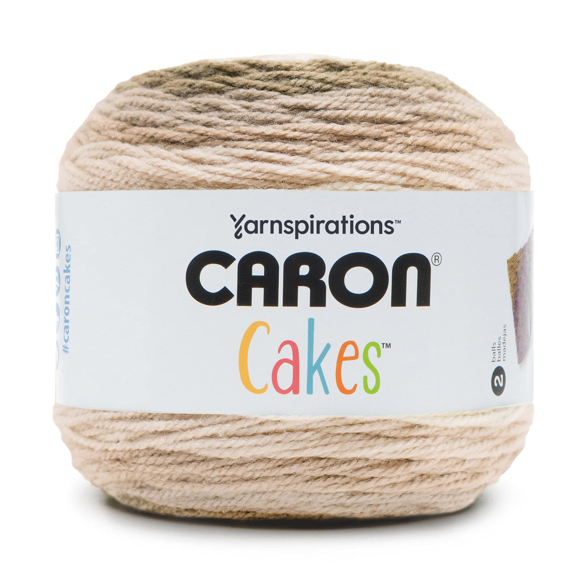 Cakes Self-Striping Yarn ~ Buttercream ~ 7.1 Oz. Cake By The Each