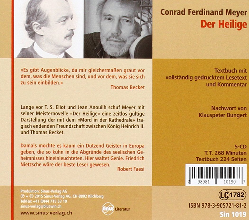Der Heilige: Buch UND Hörbuch, 5 CDs, 1 Textbuch (Sinus Literatur. Buch und Hörbuch)