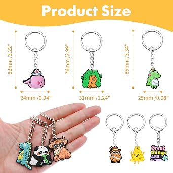 30-200P Cute Keychains for Backpacks Bulk Keychain Charms Decor Bag Accessories Keyring Random Different Key Chains