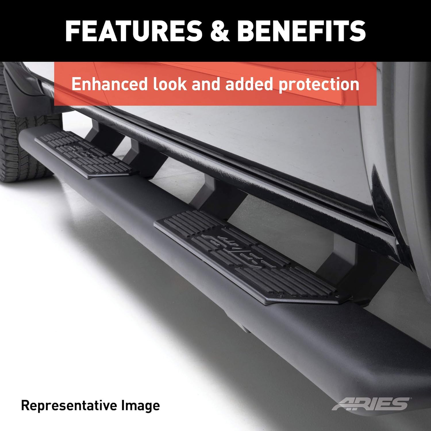 ARIES 2055140 VersaTrac Running Board Bracket Covers, 4-Pack