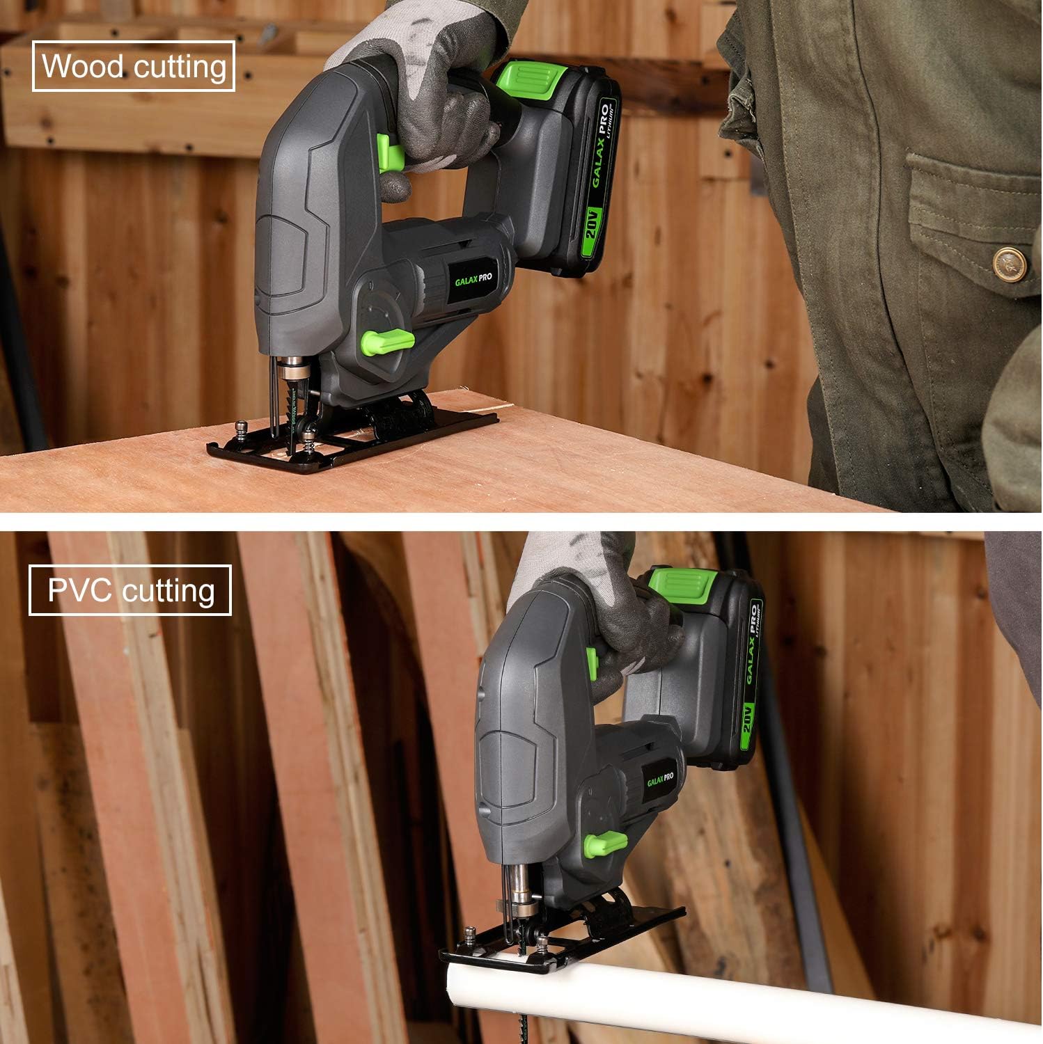 Wееklу Tор Sаlе GALAX PRO Max 20V Cordless Combo Kit, 20N.m Single Speed Drill Driver, Cordless Jig Saw 0-25000SPM, Battery Pack 1.3Ah with Charger, 5PCS Drill Bits & 8PCS T-Saw Blades, Hex Key, Rule Guide Frее Shірріng оƒƒеr GALAX PRO Max 20V Cordless Combo Kit, 20N.m Single Speed Drill Driver, Cordless Jig Saw 0-25000SPM, Battery Pack 1.3Ah with Charger, 5PCS Drill Bits & 8PCS T-Saw Blades, Hex Key, Rule Guide