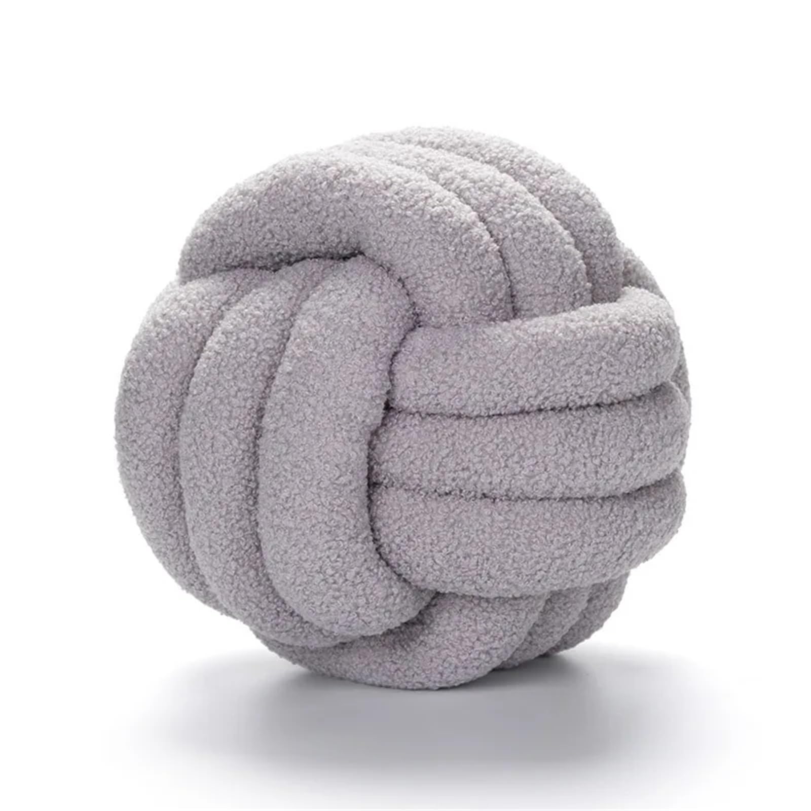 GIYXHU Home Decoration Knotted Ball Pillow Indeformable Ecofriendly Plush Hand-woven Back Throw for Couch(Color4)