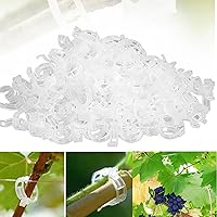 Vista 1 de Clips de soporte para plantas, 100/150/300 clips para plantas trepadoras, transparentes para tomate y uva, clip de soporte para plantas, clips