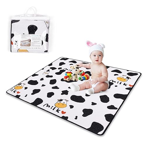 SnoozyNest Tapete para corralito de bebé de 43 x 43 pulgadas, apto para corralito de bebé TODALE y LIAMST, tapete de una pieza para jugar, tapete