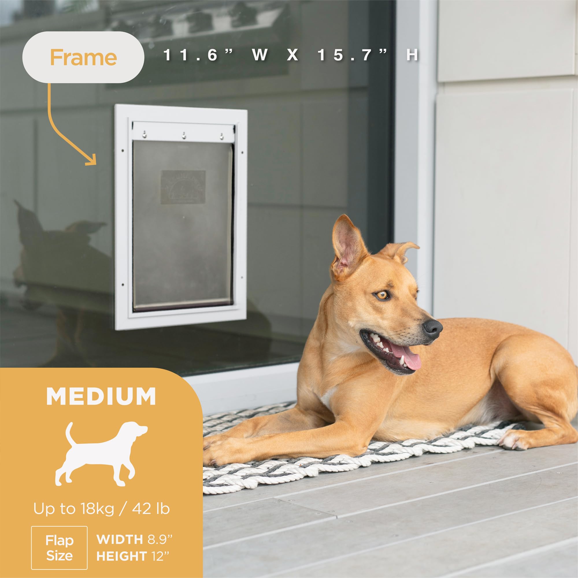 Hakuna Pets Deluxe Aluminium Tür, mittel