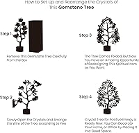 Vista 8 de PYOR Ojo de tigre, árbol de cristal curativo, decoración de oficina para mujeres, árbol de gemas, piedra de ojo de tigre, regalos de buena suerte