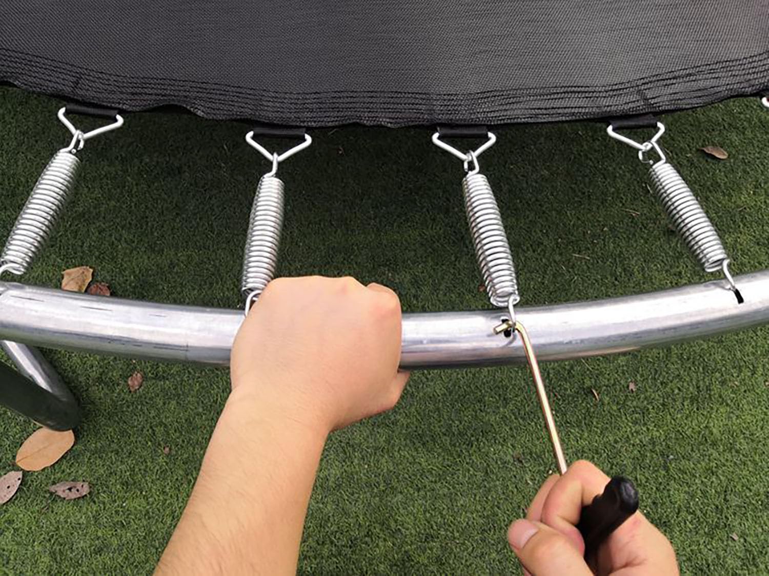 2 Stück Trampolin-Federspanner (T-Haken) – Metall, 13x12 Cm, Für Federmontage & Reparatur