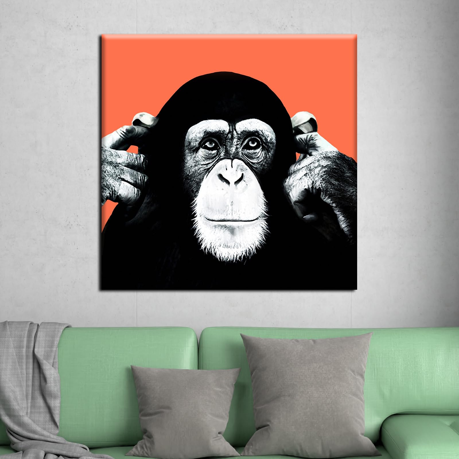 Amazon.co.jp: ゴリラ アートパネル 1枚 飾り絵 動物 抽象画 写真