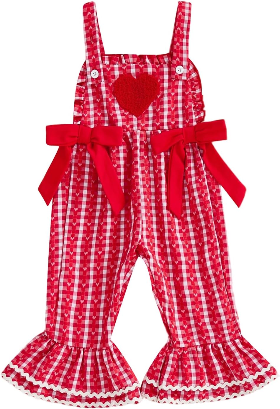 Adobabirl Toddler Baby Girl Easter Outfit Overalls Easter Eggs Bunny Embroidery Romper Flare Pants Bell Bottom Jumpsuit