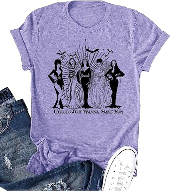 Witch Shirts for Women Halloween Tshirt Vintage Withcy Tee Tops | Short Sleeve ,Witch Clothes ,Funny Vintage Withcy ,Letter Print,Casual Comfortable