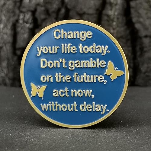 Miniatura 4 de Butterfly Sobriety Chip Recovery Coin - Cambia tu esencia de vida - Medallón de recuperación de adicciones para hombres y mujeres