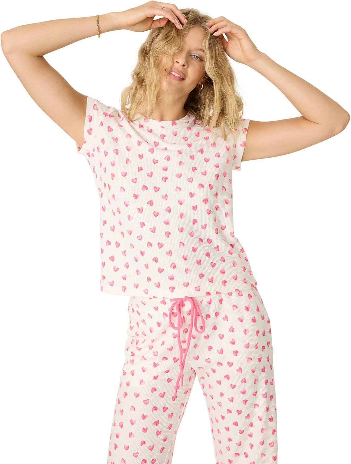 PJ Salvage womens [Amazon Exclusive] Airy Waffle Pajama 2-piece Pj Set - Image 10