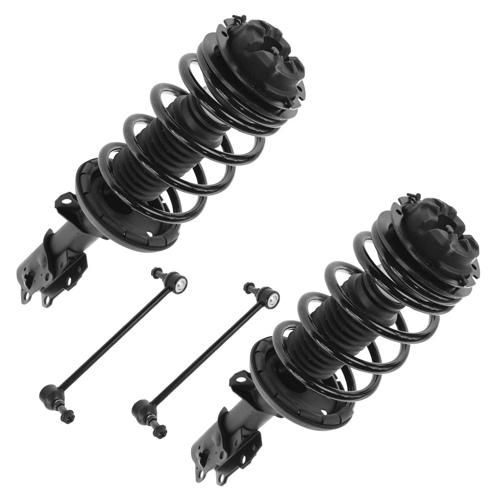 TRQ Front Suspension Kit Complete Strut & Coil Spring Assembly Sway Bar Stabilizer Link Compatible with 2003-2007 Saturn Ion