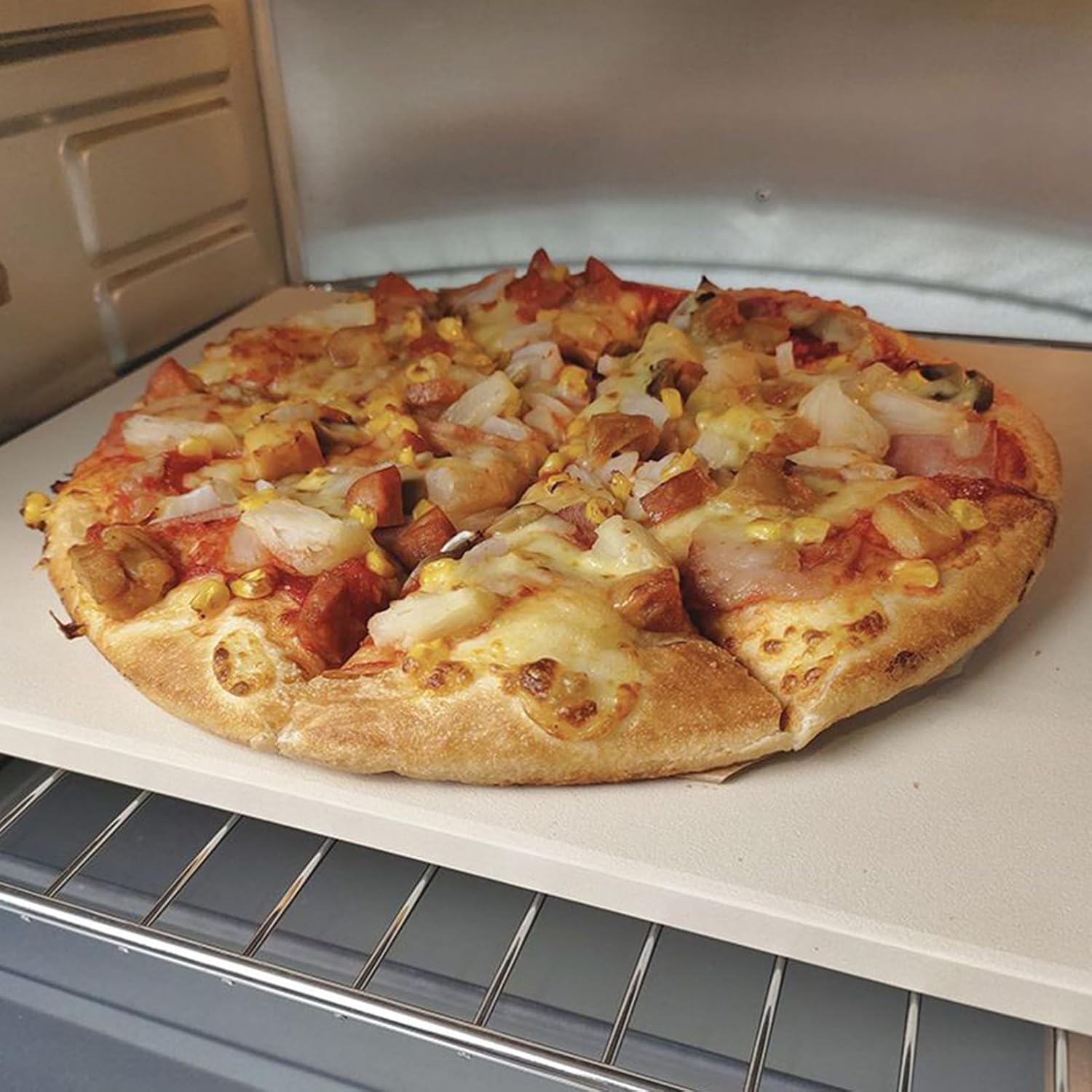 Pizza Oven Stone | Rectangular Baking Tray,Heat Resistant Pizza Stone for Indoors, Outdoors, Cooking, Baking, Bread, Restaurant, Camping, Barbecue, Kitchen, Oven