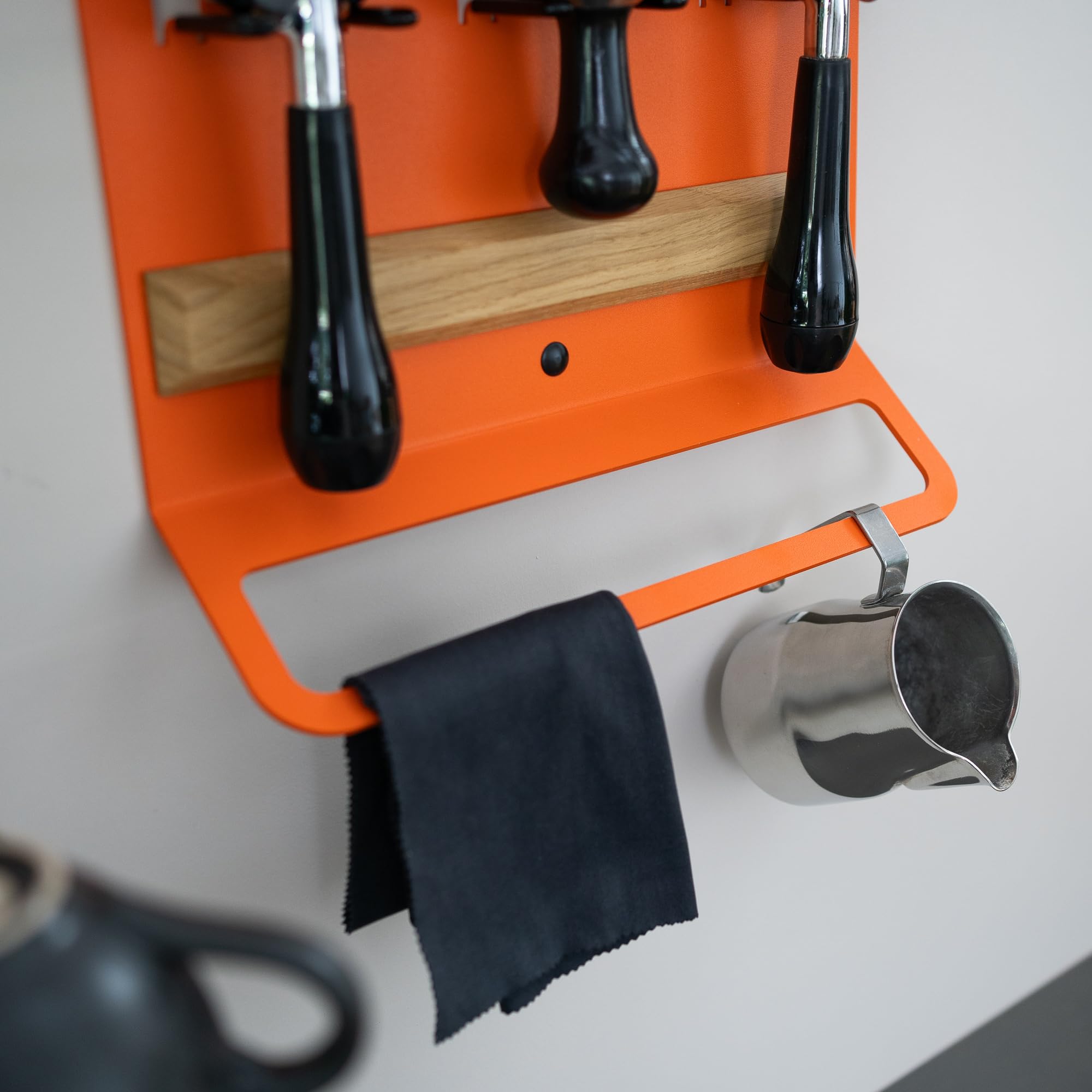 FLATE® Barista Board für Siebträger, Tamper und Barista Zubehör (Orange)