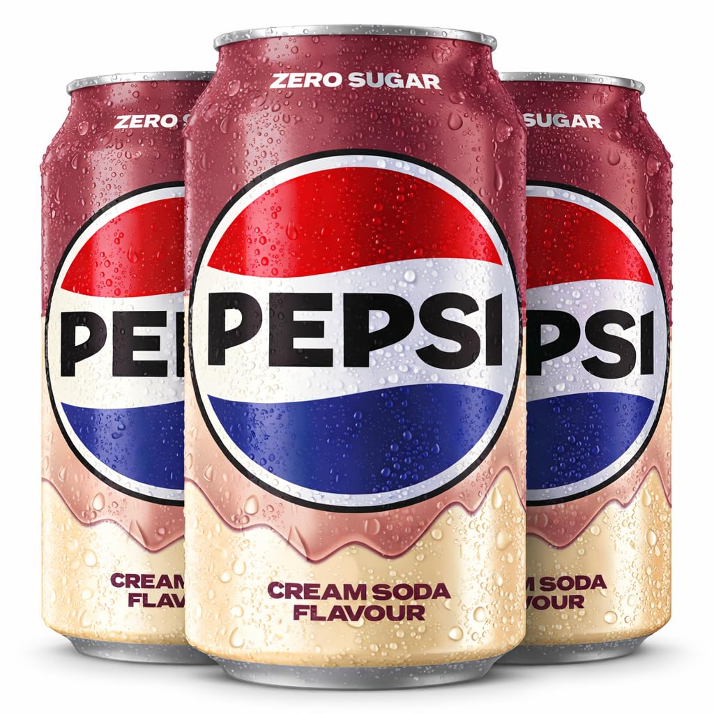 Pepsi Zero Sugar Cream Soda Flavour Soft Drink By COUGAR | (Pack Of 3) - 330ml Can | Zero Calories Carbonated Beverage | Smooth & Classic Creamy Taste | Refreshing Chilled Soda Drink - (IMPORTED-UK)-picture-14