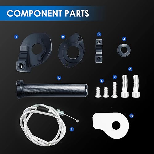 Miniatura 6 de Throttle Grip - Cable de acelerador de aluminio CNC de 0.866 pulgadas para CRF50 CRF70 70 110 70CC 110CC IRBIS 125 250 Accesorios para motocross