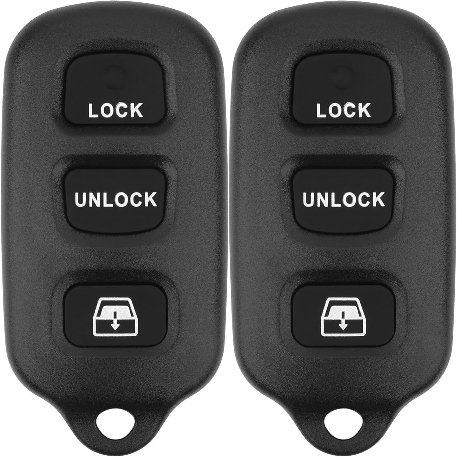 Simple Setup Key Fob Replacement for 1999-2009 Toyota 4Runner/ 2001-2007 Sequoia Car Keyless Entry Remote Control,HYQ12BBX HYQ12BAN,4 Buttons,2Pcs